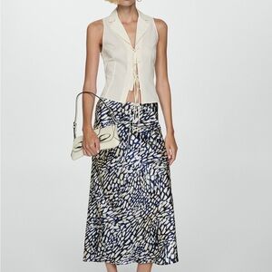 Mango Satin Maxi Skirt